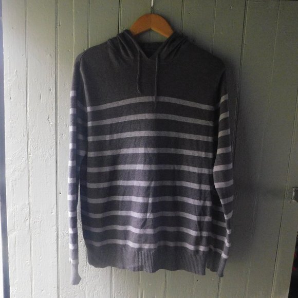 Striped Drawstring Hoodie Sweatshirt - Picture 7 of 12